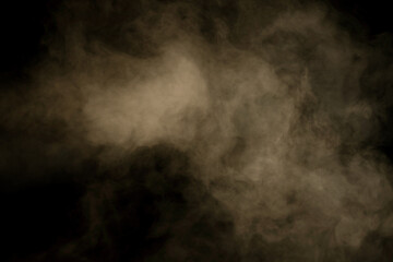 White steam on a black background.