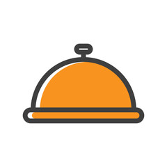 tray food icon design vector template
