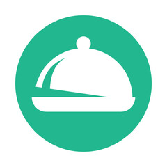 tray food icon design vector template