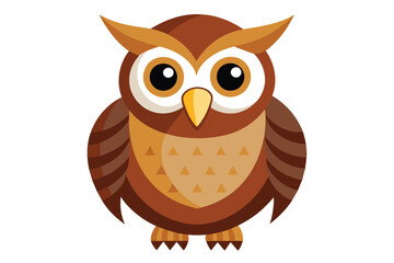 owl white background vector 5.eps