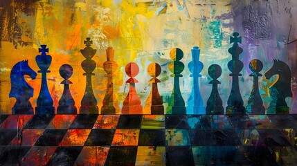 abstract chess game