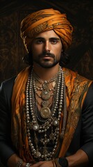 Man in Turban and Necklace