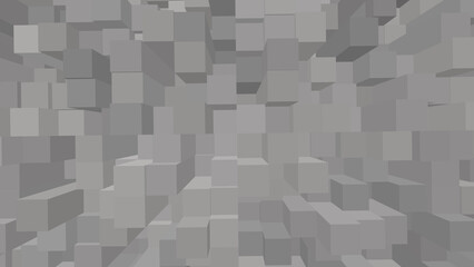 Abstract background for design from many cubes.