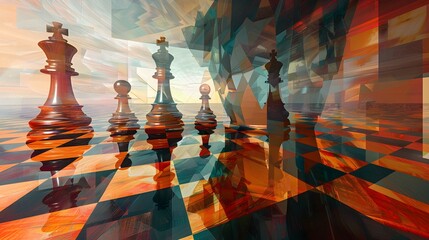 abstract chess game