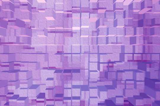 Extruded checkered square pixel background.