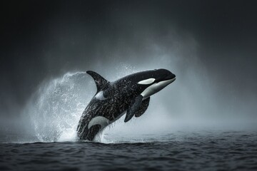 Majestic Orca Leaping