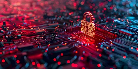 Foto op Canvas Growing digital risks heighten vulnerability to potential security breaches and intrusions. Concept Cybersecurity, Data Privacy, Online Threats, Digital Vulnerabilities, Security Breaches © Ян Заболотний