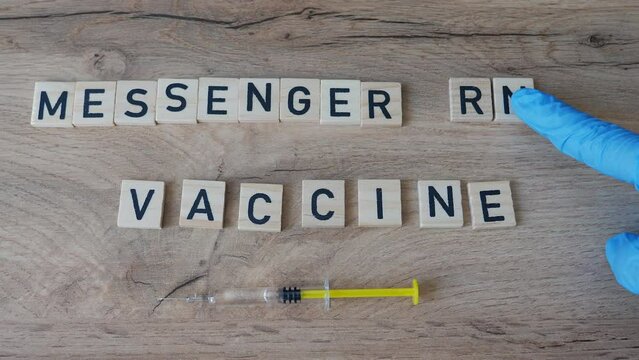 An mRNA vaccine concept. Vaccine that uses a copy of a molecule called messenger RNA (mRNA) to produce an immune response.