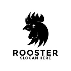 Roster or Chicken Head logo icon, Rooster Logo Vector Template Design