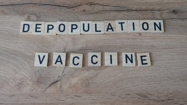 Conspiracy idea of depopulation vaccines. Population control concept.