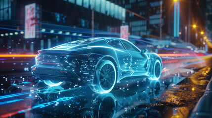 Futuristic Holographic Sports Car Concept