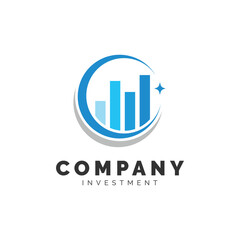 Financial Investment Statistic Graphic Chart logo design