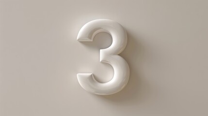 Naklejka premium number three.