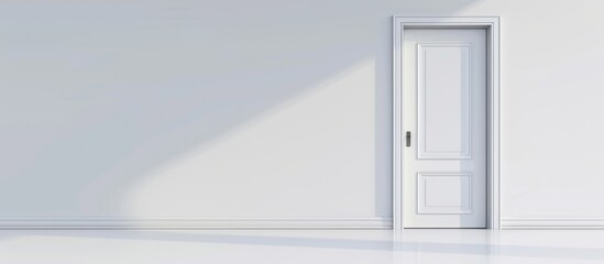 Door symbol on a plain white backdrop. - obrazy, fototapety, plakaty