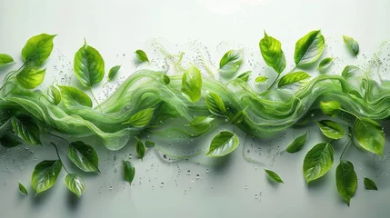 Fotobehang Lush Green Leafy Background © homeganko