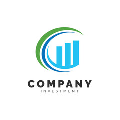 Financial Investment Statistic Graphic Chart logo design