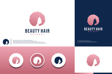 elegant beauty hair ,shampoo ,logo design template.