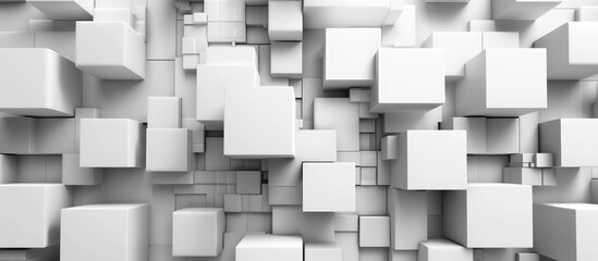 Abstract white cubes