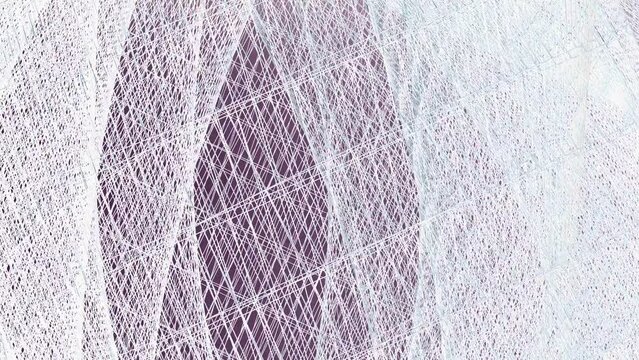 Futuristische Netzstruktur mit dynamischer Linienf&uuml;hrung in moderner &Auml;sthetik, Technologie- und Kreativprojekte in der digitalen Welt, 3D-Illustration, Wissenschaft, Forschung, Konstruktion, wei&szlig;