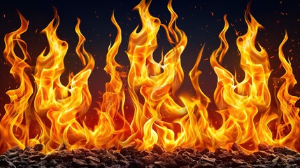 Dramatic flames form mesmerizing intense fireball