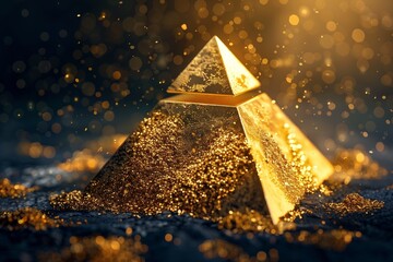 Golden Pyramid and Starry Dust - 761721451