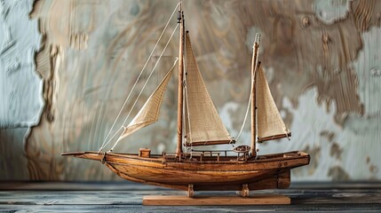 Sail into tradition with our exquisite isolated wooden boat, crafted with timeless artistry. Ideal for maritime enthusiasts and vintage decor aficionados!