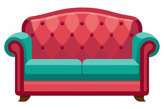 recommend clip art: Luna loveseat, flat style, Isolated on white background Vector illustration