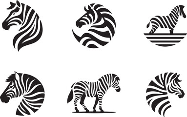 Fototapeta na wymiar Striking Zebra Icon Vector High-Quality Art for Versatile Use