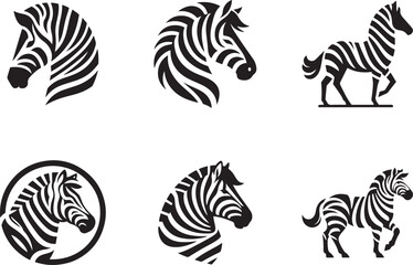 Striking Zebra Icon Vector High-Quality Art for Versatile Use