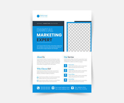 Creative and digital marketing flyer design template