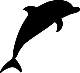 Fish icon showing aquatic animals with various fins scales, tails and gills swimming in water. Design element for logo, label, sign. Black flat vector isolated on transparent background.