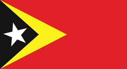 Flat Illustration of the East Timor national flag. East Timor flag design. 
