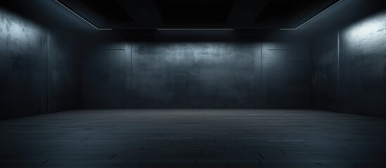 Empty Dark Room for Branding Design Concept