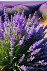 a large bush of flowering lavender