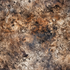 Seamless texture of old rustic wall covered with brown stucco. Abstract background for design.