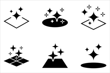 Naklejka premium clean surface icon set, easy cleaning, thin line symbol on white background