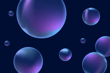 Modern realistic water bubbles, great design for any purposes. - 761729414