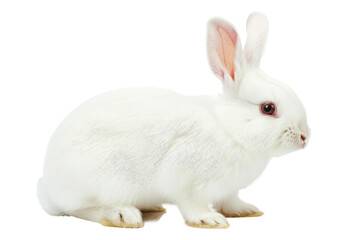 A cute white rabbit
