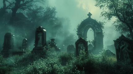 Journey through a virtual graveyard haunted by the ethereal Wraith and grave