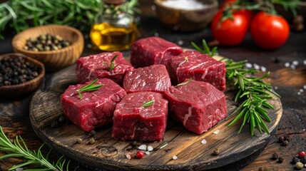 Assorted asian sliced raw wagyu beef for barbecue grilling, chinese japanese korean cuisine
