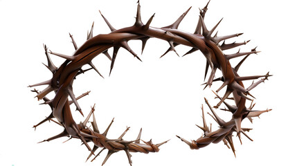 Crown of Thorns Isolated on Transparent Background - obrazy, fototapety, plakaty