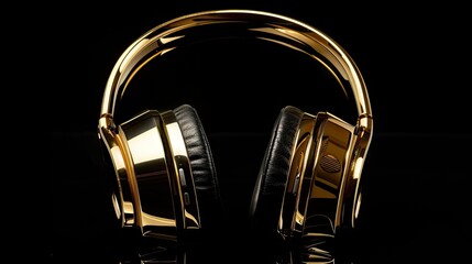 Indulge in luxury with our exquisite isolated golden headphones. Perfect for audiophiles and fashionistas alike!
