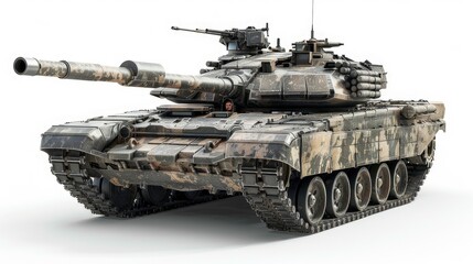 Experience the power of our military tank isolated for detailed analysis. Perfect for military enthusiasts and defense industry presentations!