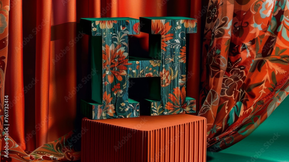 Poster the image features a single colored background with the letter h prominently displayed, catching the