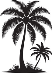 Palm Tree Silhouettes Palm EPS Vector Palm Tree Clipart	
