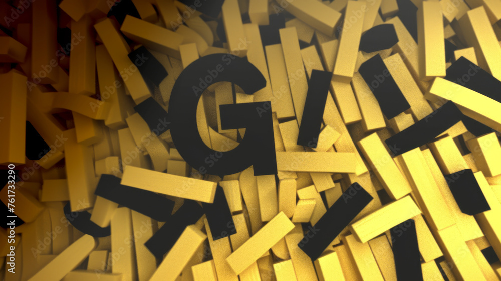 Poster the image shows a colorful background with the letter g on it, while the word 