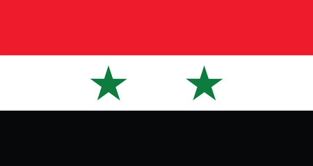 Flat Illustration of the Syria national flag. Syria flag design. 
