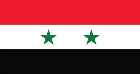 Flat Illustration of the Syria national flag. Syria flag design. 
