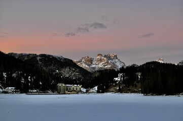 sunset in the mountains