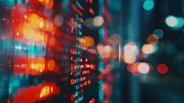 close-up shot of programming code blurred in bokeh style